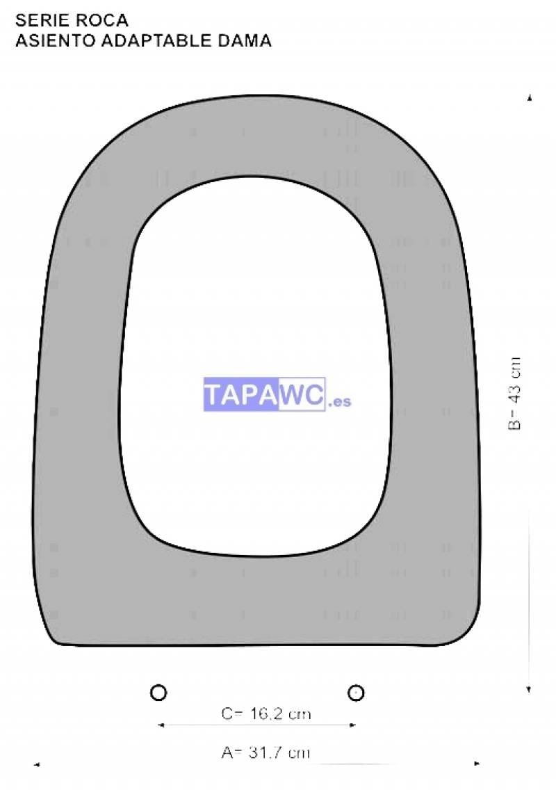 Asiento inodoro DAMA RETRO tapawc compatible Roca - Imagen 3