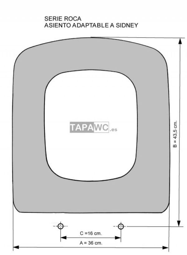 Asiento inodoro SIDNEY tapawc compatible Roca AMORTIGUADO