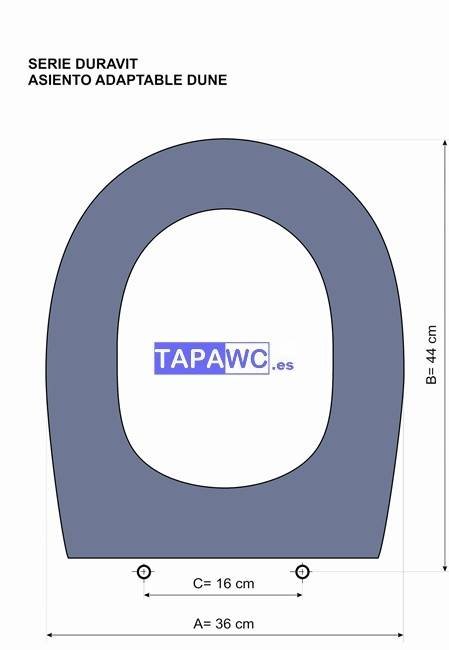 Asiento inodoro DUNE tapawc compatible Duravit AMORTIGUADO