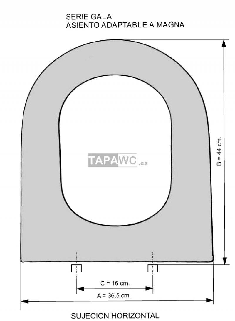 Asiento inodoro MAGNA tapawc compatible Bellavista Teka - Imagen 3