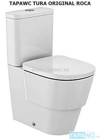 Asiento inodoro TURA 42.5X36X16 original tapawc Roca