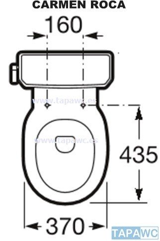 Asiento inodoro CARMEN NUEVO compatible fijo tapawc Roca