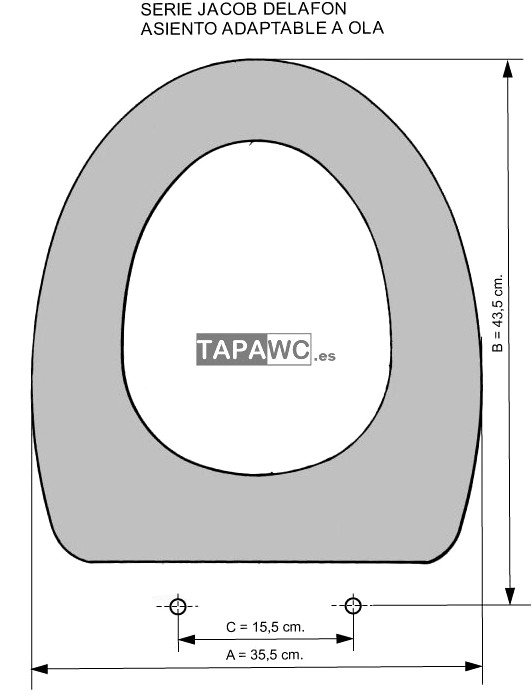 Asiento inodoro OLA tapawc compatible Jacob Delafon AMORTIGUADO