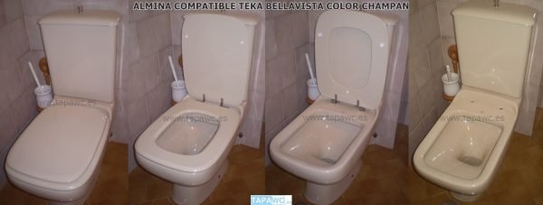 Asiento inodoro ALMINA tapawc compatible Bellavista AMORTIGUADO