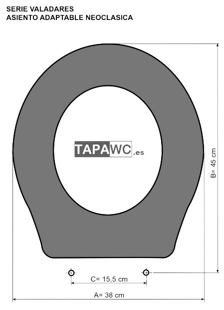 Asiento inodoro NEOCLASICA tapawc AMORTIGUADA compatible Valadares