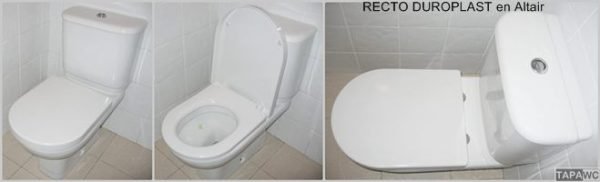 Asiento inodoro  RECTO DUROPLAST ENVOLVENTE meridian  KEYI RT36 tapawc standard