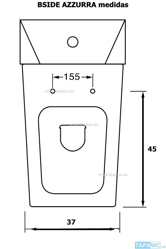 Asiento inodoro BSIDE tapawc compatible Azurra
