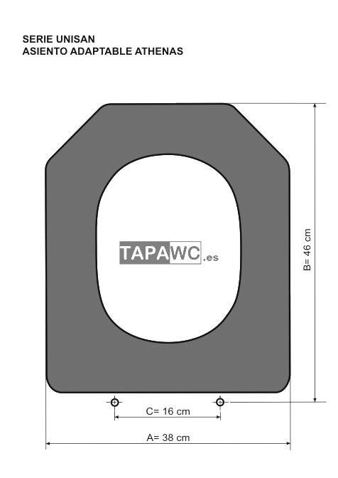Asiento inodoro ATHENAS tapawc compatible Unisan AMORTIGUADO