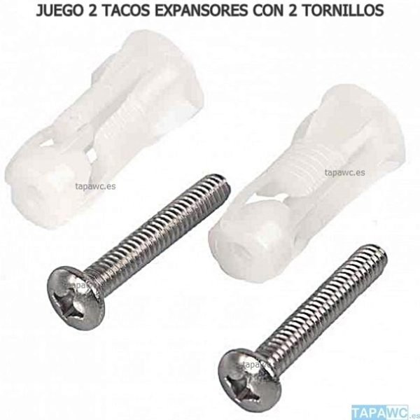 Juego 2 Tacos expansor + 2 tornillo para taco expansor