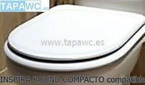 Asiento inodoro INSPIRA ROUND COMPACTO compatible tapawc Roca AMORTIGUADO