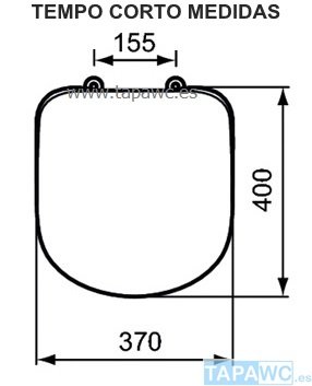 Asiento inodoro TEMPO CORTO COMPACTO tapawc compatible Ideal Standard