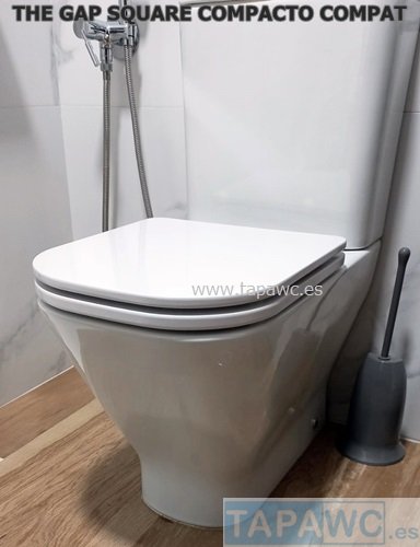 Asiento inodoro THE GAP SQUARE COMPACTO 22 tapawc compatible Roca