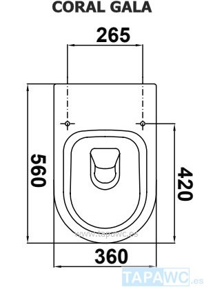 Asiento inodoro CORAL original tapawc Gala