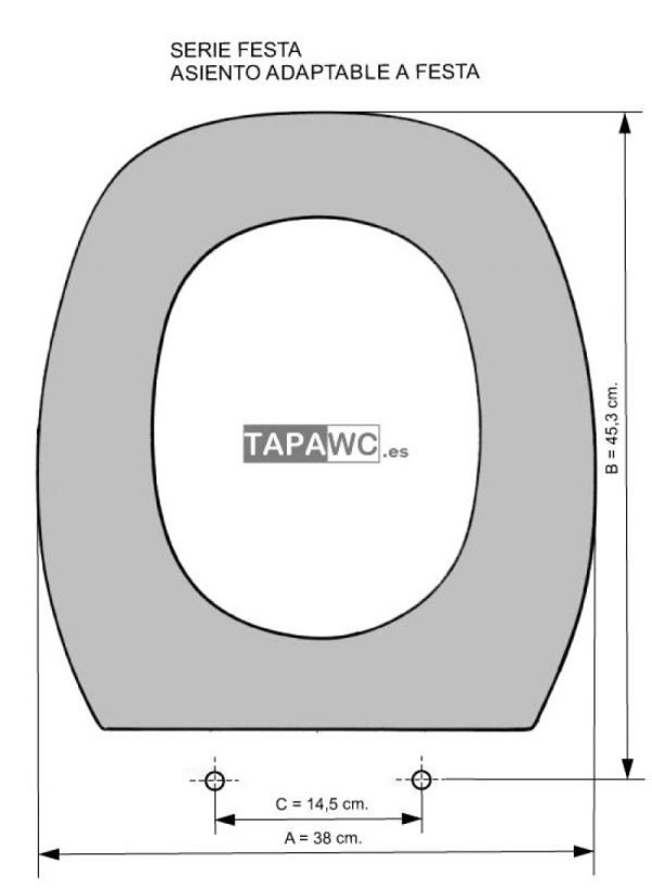 Asiento inodoro FESTA tapawc compatible Jacob Delafon Kerax