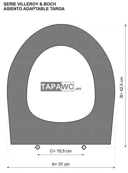 Asiento inodoro TARGA amortiguado tapawc compatible Villeroy