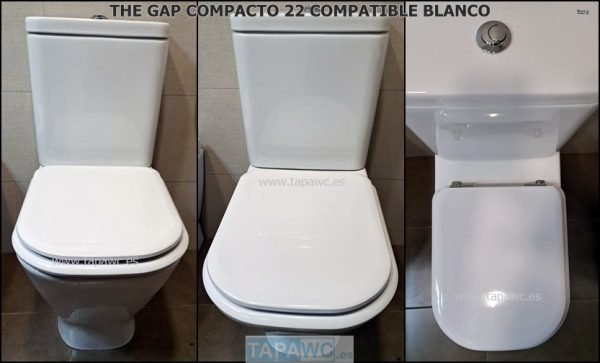Asiento inodoro THE GAP SQUARE COMPACTO 22 tapawc compatible Roca