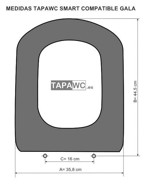 Asiento inodoro SMART tapawc compatible Gala