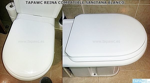 Asiento inodoro REINA amortiguado tapawc compatible Sanitana
