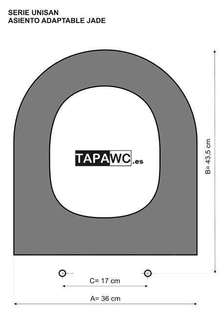 Asiento inodoro JADE tapawc compatible Unisan
