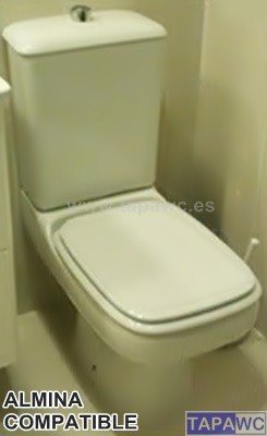 Asiento inodoro ALMINA tapawc compatible Bellavista AMORTIGUADO