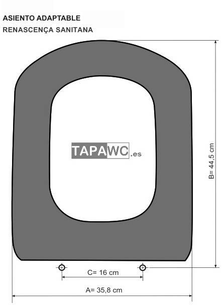 Asiento inodoro RENASCENÇA tapawc compatible Sanitana