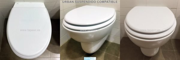 Asiento inodoro URBAN SUSPENDIDO tapawc compatible Noken