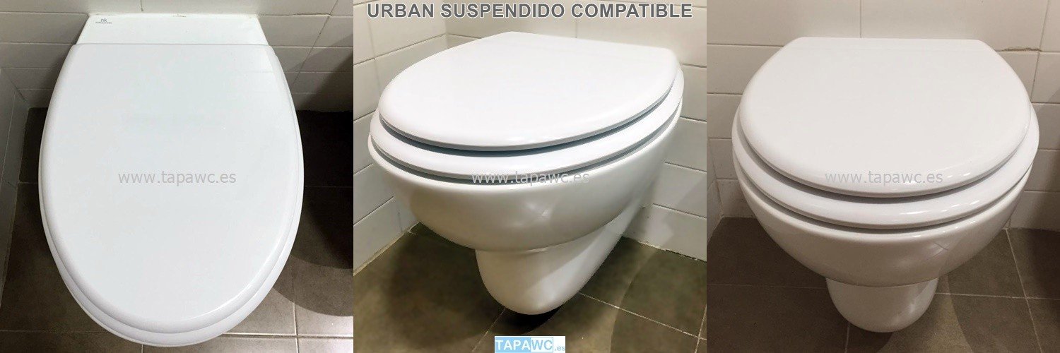 Asiento inodoro URBAN SUSPENDIDO tapawc AMORTIGUADO compatible Noken - Imagen 6