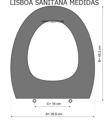 Asiento inodoro LISBOA tapawc compatible Sanitana
