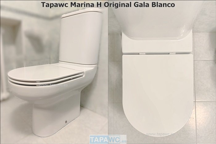 Asiento inodoro MARINA H Blanco original tapawc Gala - Imagen 2