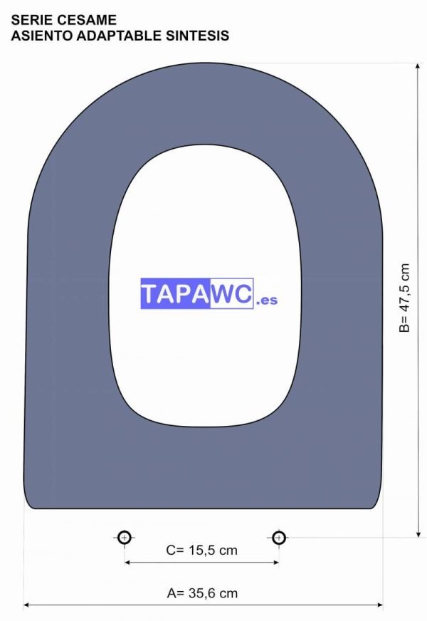 Asiento inodoro SINTESI tapawc AMORTIGUADO compatible Cesame