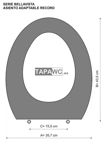 Asiento inodoro RECORD Tapawc Compatible Bellavista AMORTIGUADO