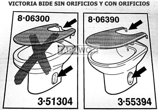 Tapa bide VICTORIA Roca