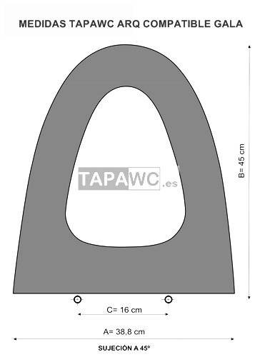 Asiento inodoro ARQ tapawc compatible Gala