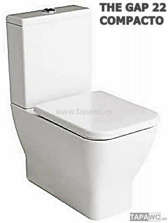 Asiento inodoro THE GAP SQUARE COMPACTO 22 compatible Roca AMORTIGUADO