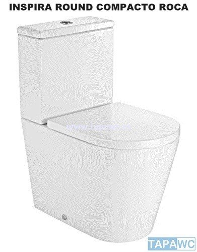 Asiento inodoro INSPIRA ROUND COMPACTO compatible tapawc Roca AMORTIGUADO