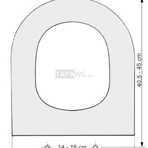 Tapa inodoro  RECTO RT36 dm tapawc standard