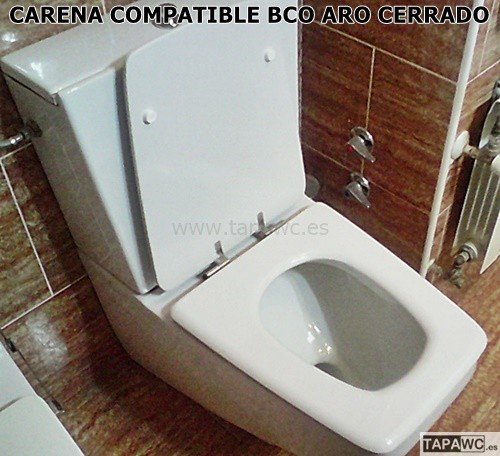 Asiento inodoro CARENA aro CERRADO  tapawc compatible Roca
