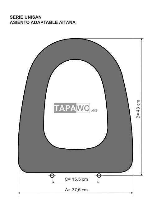 Asiento inodoro AITANA tapawc compatible Unisan AMORTIGUADO