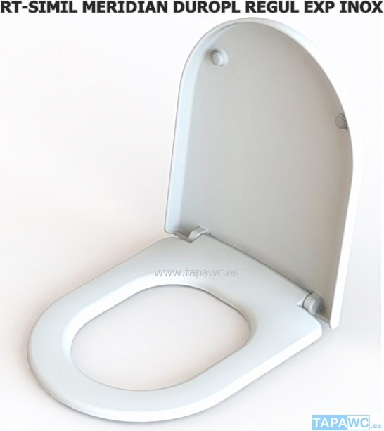 Tapa Wc RT36 MERIDIAN simil duroplast anclaje regulable inox expansor -ultima color ROSA CLARO