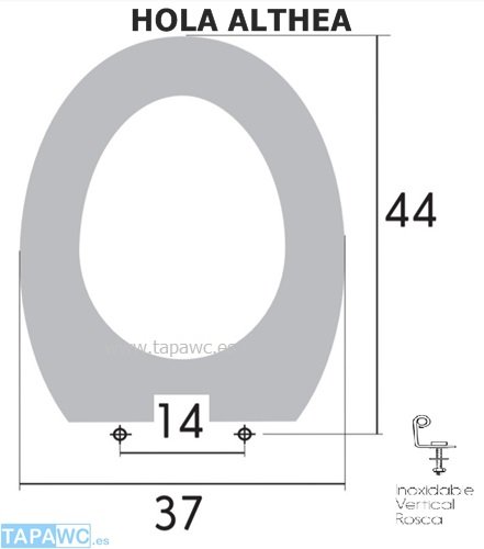 Asiento inodoro HOLA tapawc compatible Althea