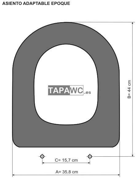 Asiento inodoro BOCAGE tapawc compatible Porcher ideal standard