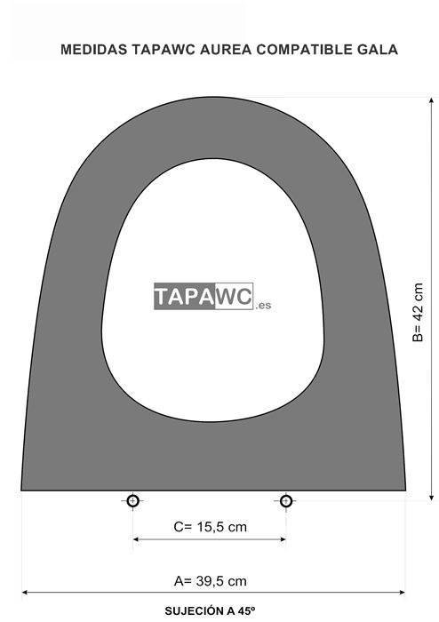 Asiento inodoro AUREA Tapawc Compatible Fijo Gala