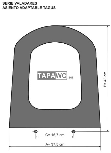 Tapa Wc TAGUS Tapawc Compatible Fijo Valadares