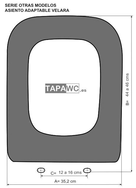 Asiento inodoro VELARA Tapawc Compatible Ideal Standard AMORTIGUADO
