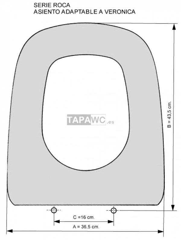 Asiento inodoro VERONICA tapawc compatible Roca