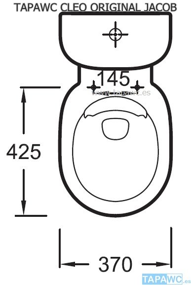 Asiento inodoro CLEO amortiguado Blanco tapawc original Jacob Delafon