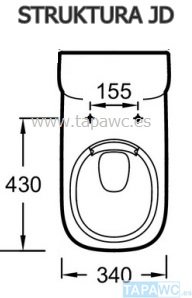 Asiento inodoro STRUKTURA  vox original tapawc Jacob Delafon