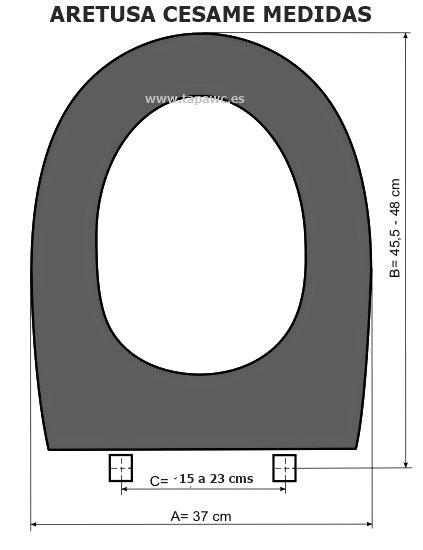 Asiento inodoro ARETUSA tapawc compatible Cesame