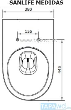 Asiento inodoro SANLIFE original  tapawc Unisan Sanidusa