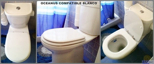 Asiento inodoro OCEANUS tapawc compatible amortiguado Valadares - Imagen 2